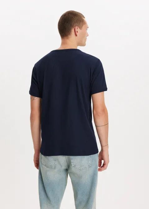 Basic rib t-shirt blauw (BLW.D)