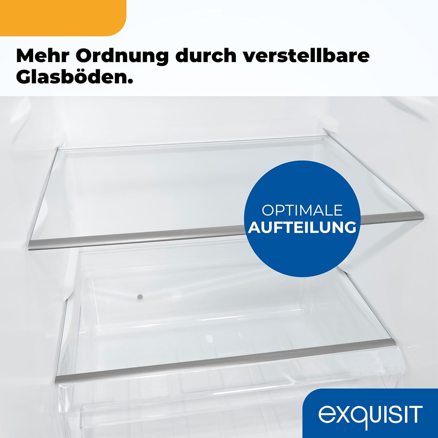 Exquisit Kühl-Gefrierkombination, 143 cm Höhe, Kühlschrank mit Gefrierfach, 4-Sterne-Gefrieren, 173 Liter, Alarm-Funktion, Kühl Gefrierkombination freistehend, KGC5233-60-HE-040D inoxlook
