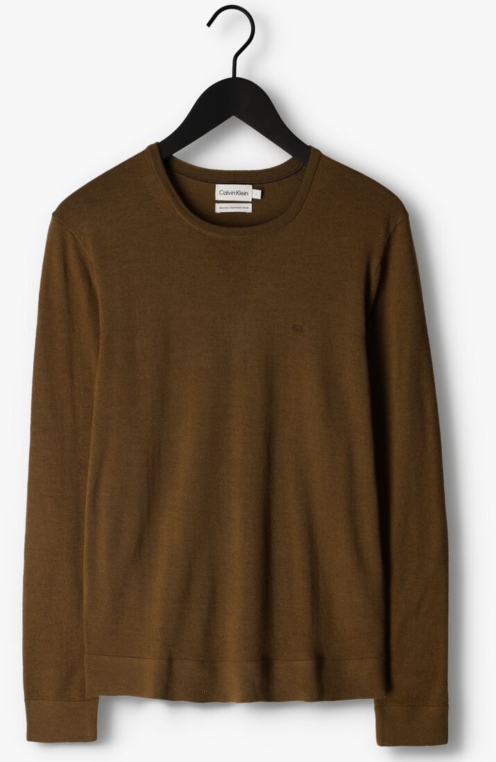 CALVIN KLEIN olijf calvin klein sweater superior wool crew neck sweater