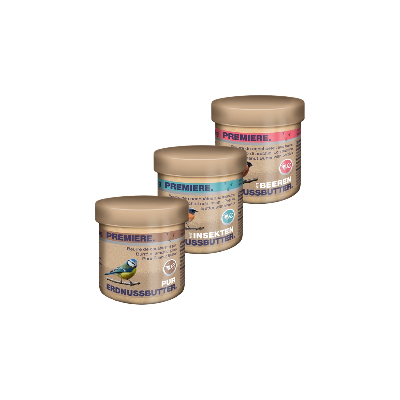 PREMIERE Erdnussbutter Mix 3 x 250g