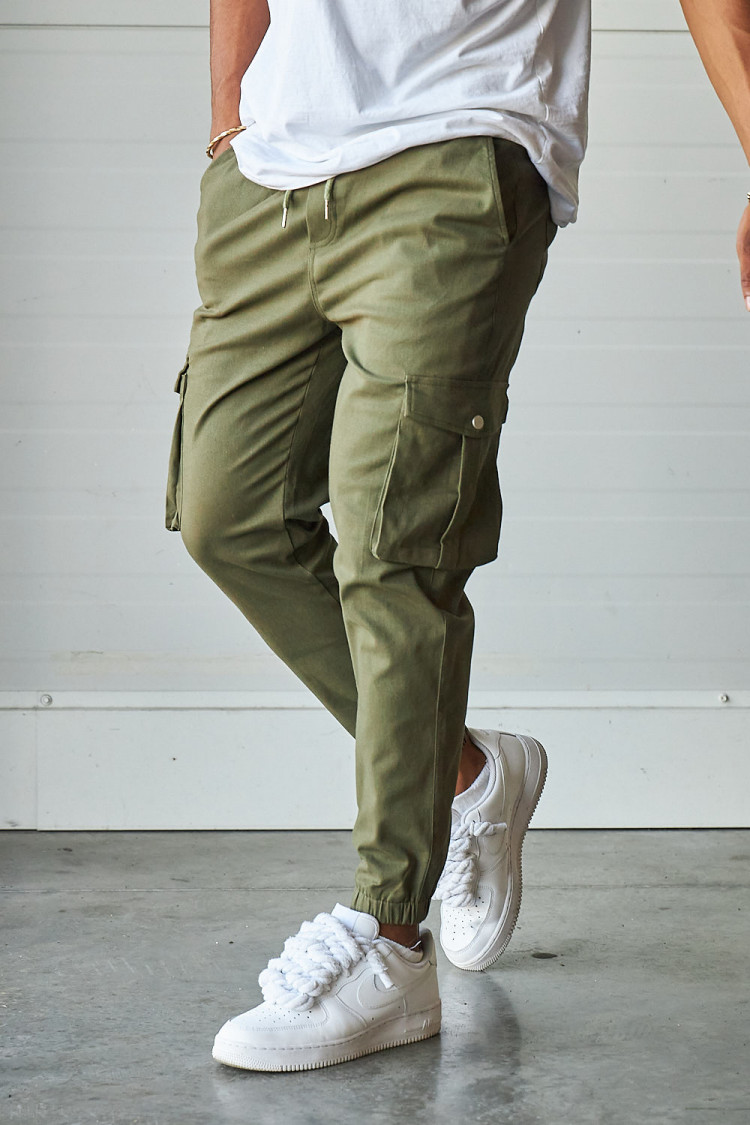 Joggerpant kaki cargo