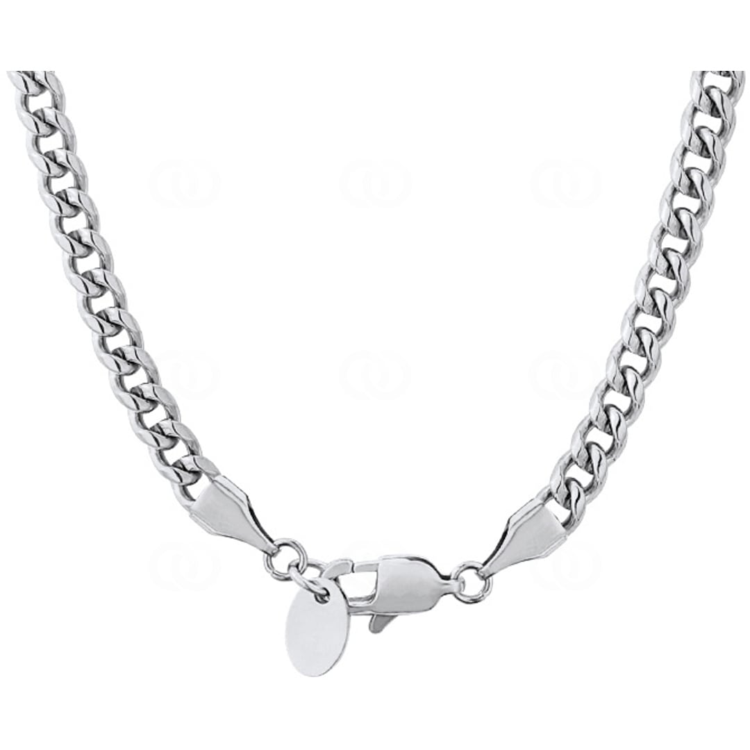 4mm Cuban Link Panzerkette silbrig