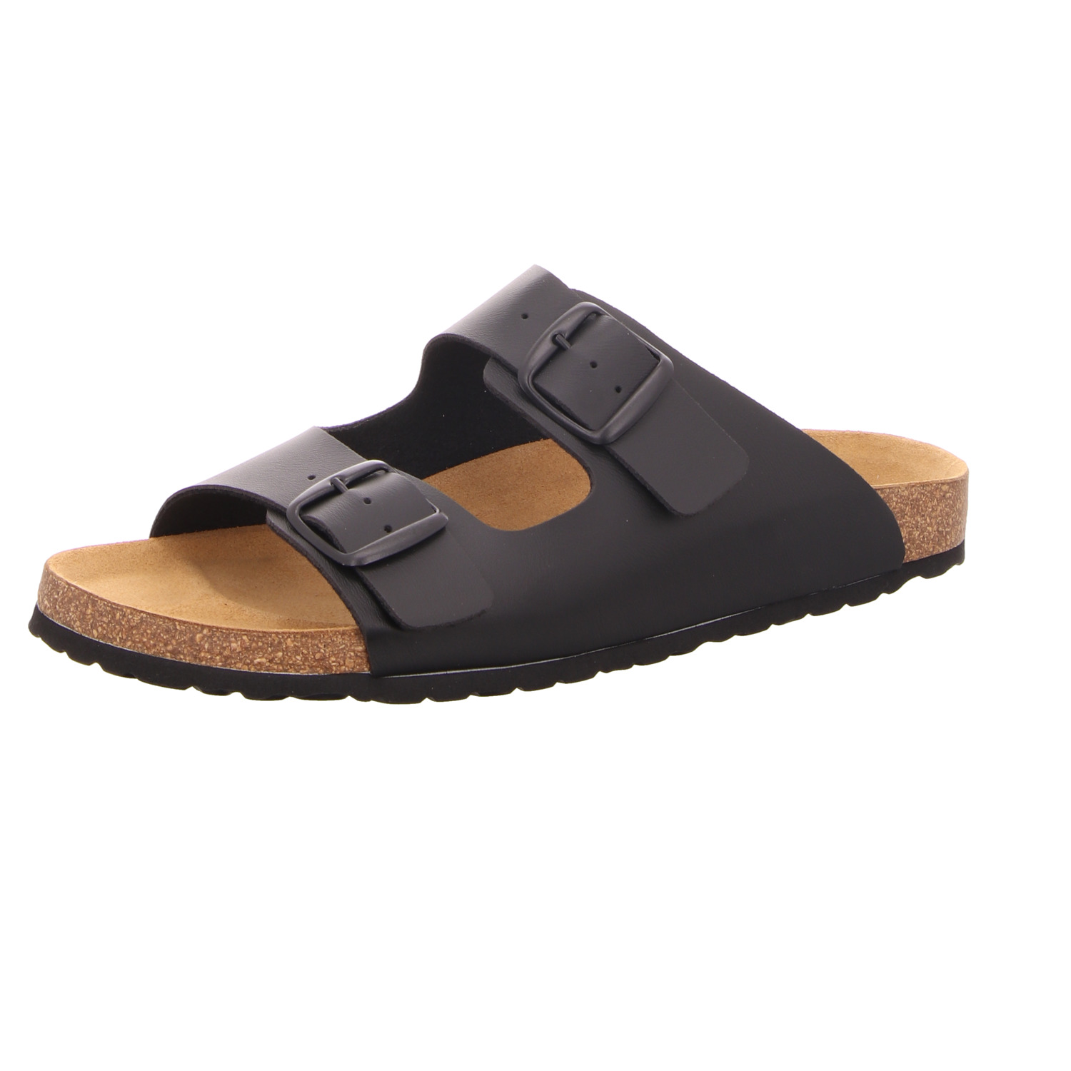 SCHUH OKAY Herren-Pantolette mit Tieffußbett Schwarz