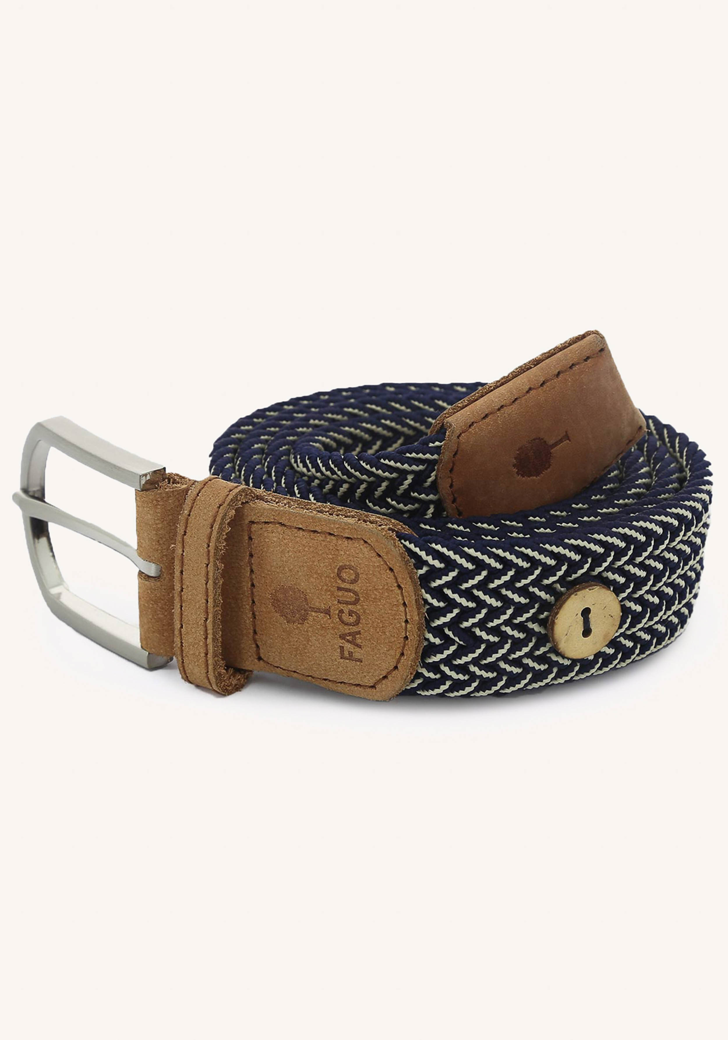 Faguo Gürtel Belt Woven Navy/Ecru