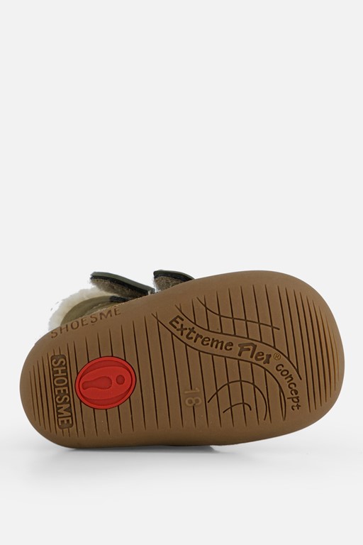 Shoesme Velcro Babyschoenen groen Leer