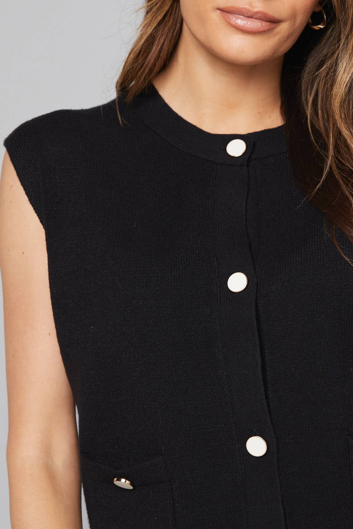 Wallis Débardeur Tricoté Boutonné