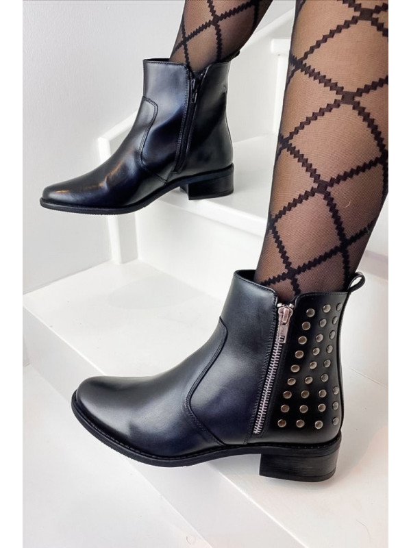 Bottines Cuir Rosa Black - Manoukian