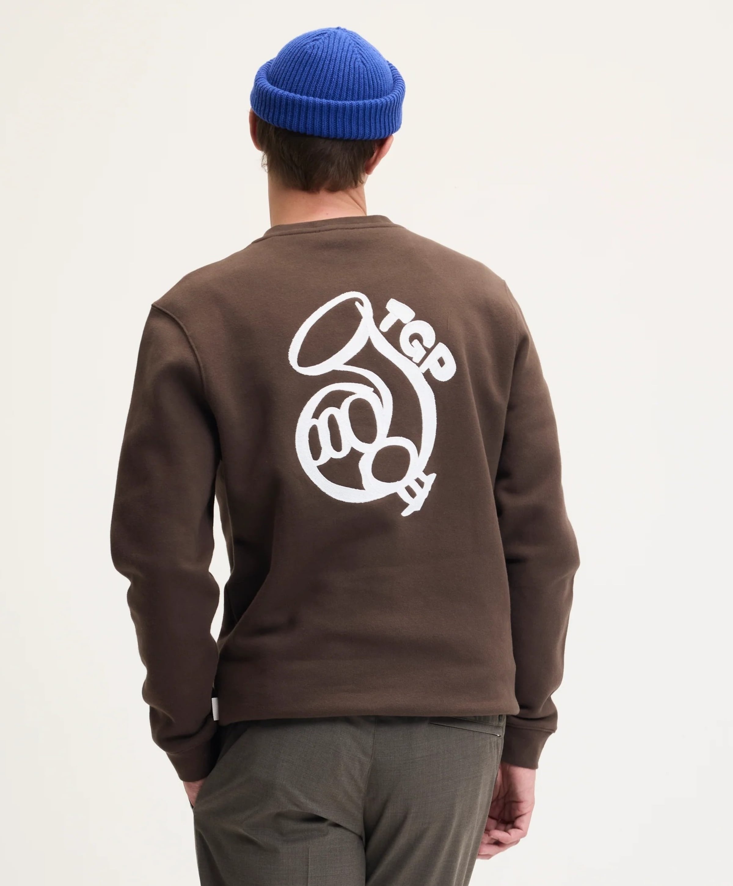 The GoodPeople Heren sweater bruin