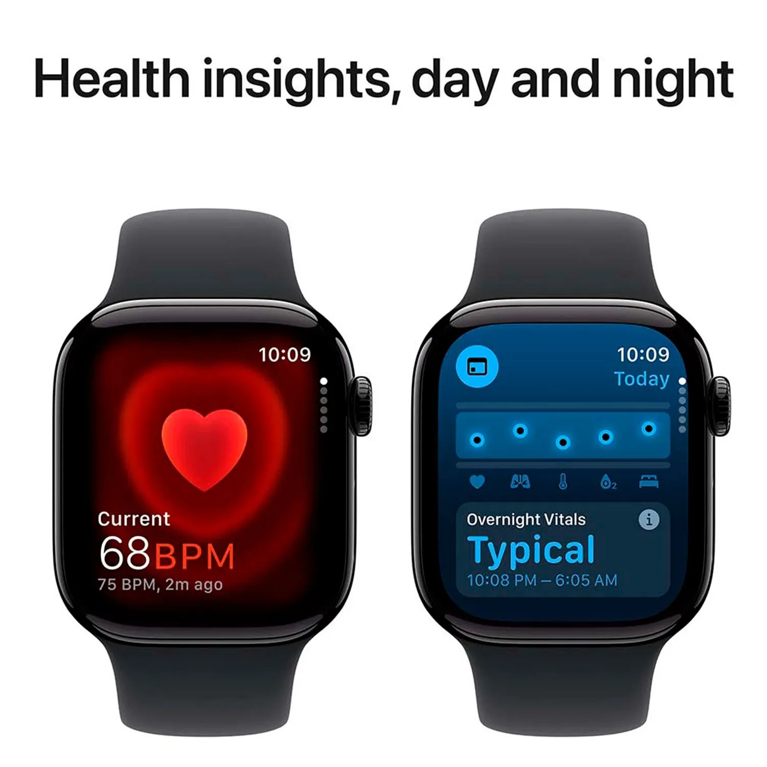 Apple Watch Series 10 GPS 42mm Jet Black Aluminium Sport Band M/L MWWF3