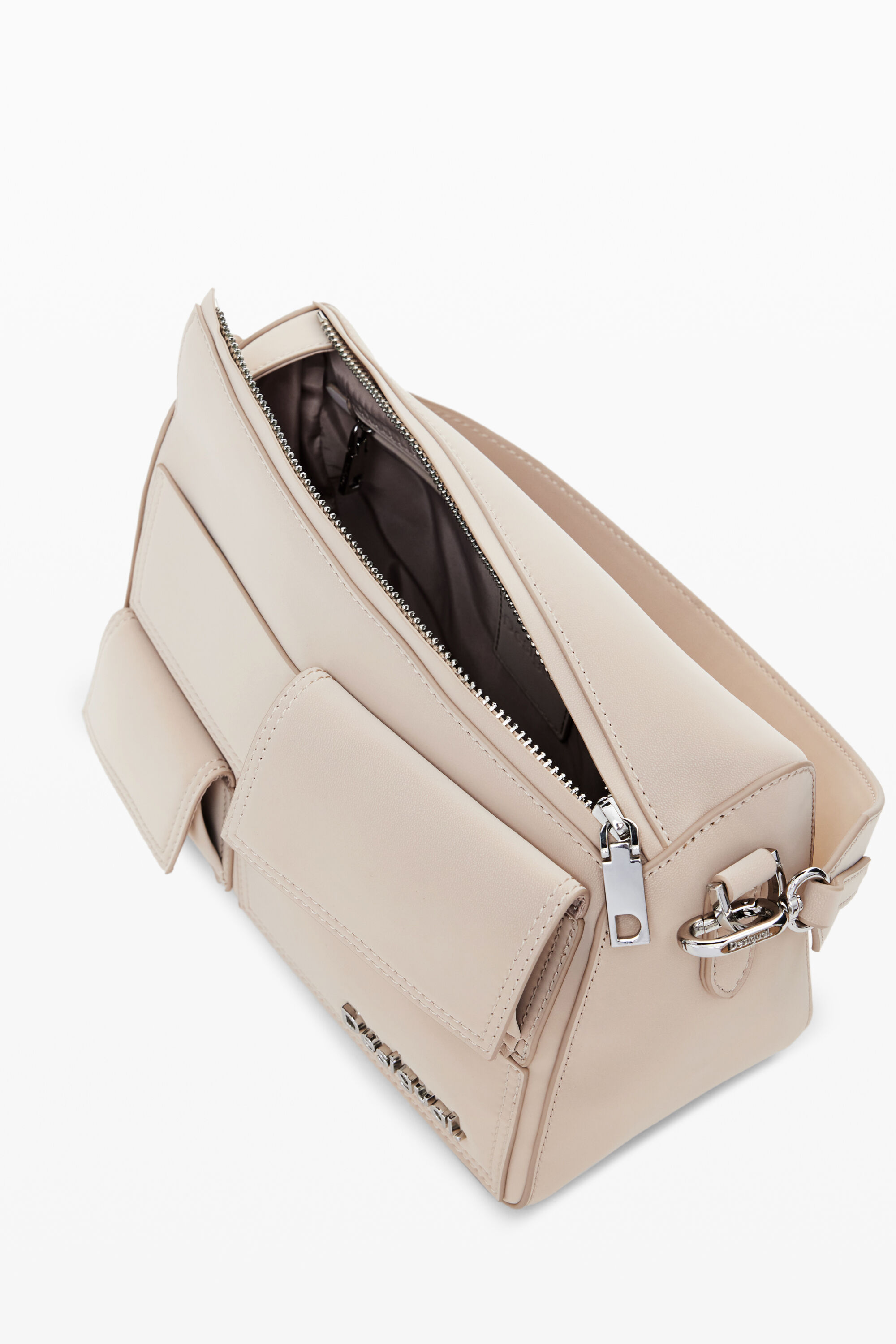 Bolsa de ombro com vários bolsos