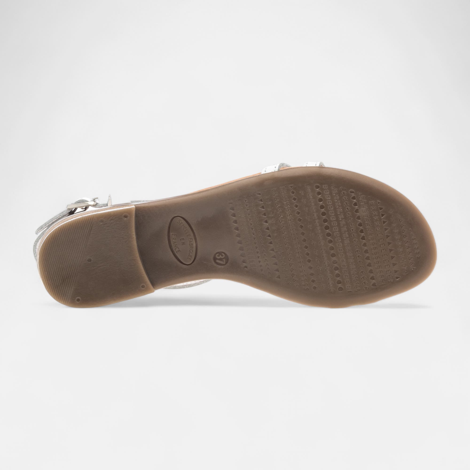 Sandales Femme en cuir blanc