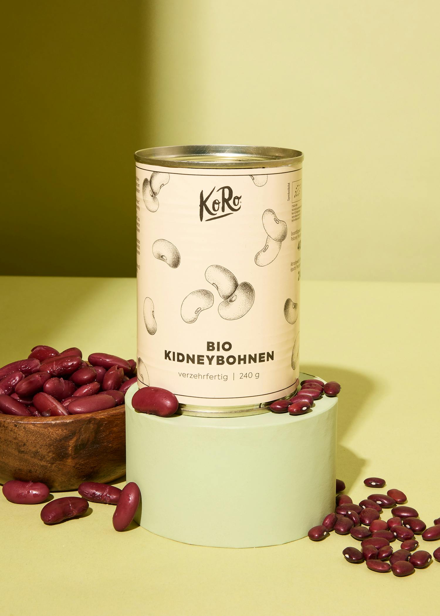 Verzehrfertige Bio Kidneybohnen in der Dose 240 g