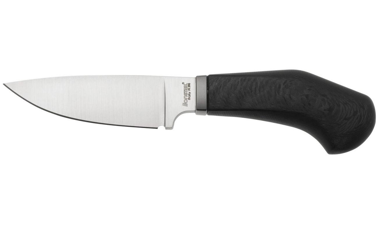 LionSteel Willy WL1-CF, M390 Droppoint Carbon Fiber, vaststaand mes