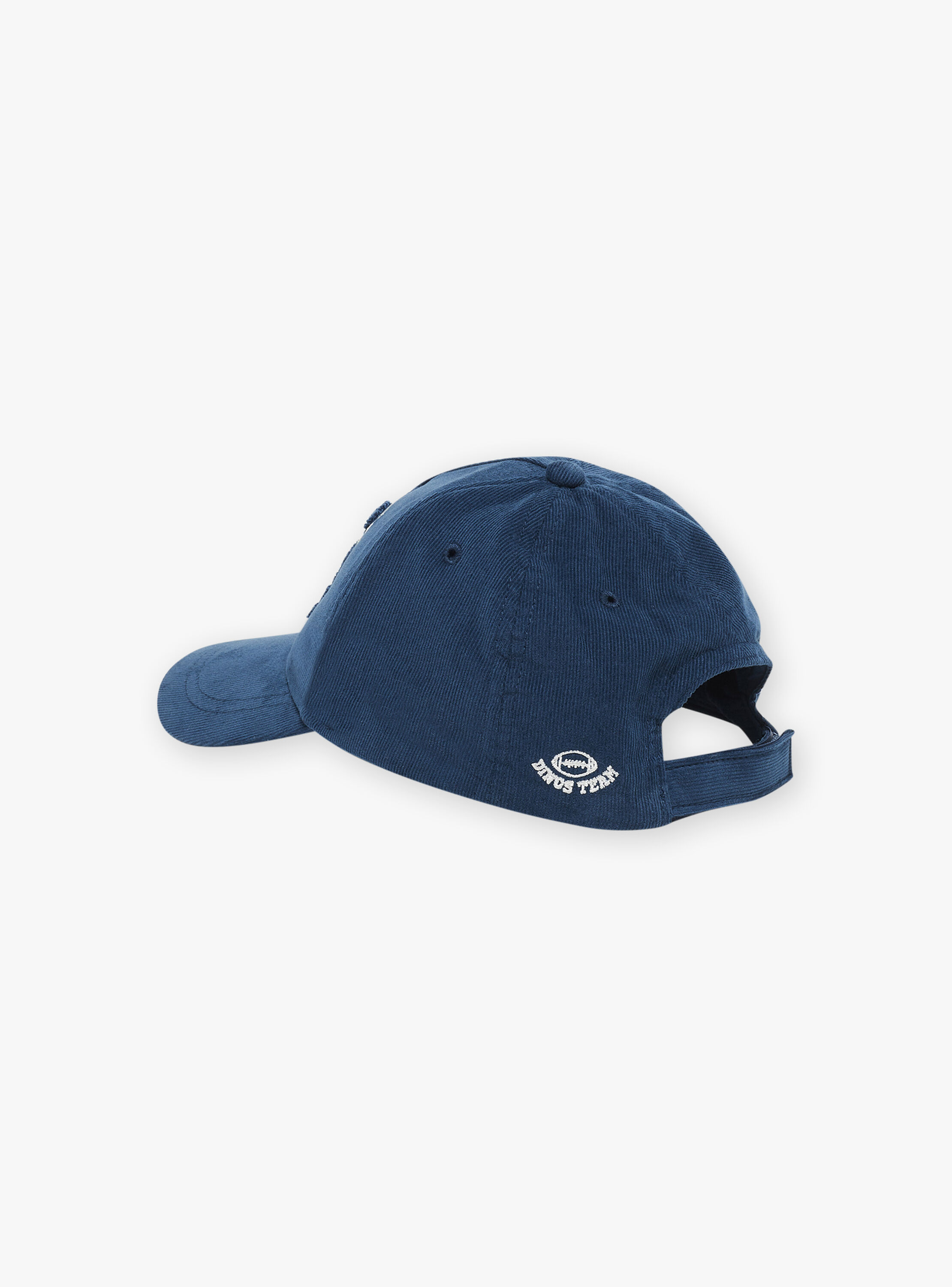 Casquette bleu pétrole en velours côtelé
