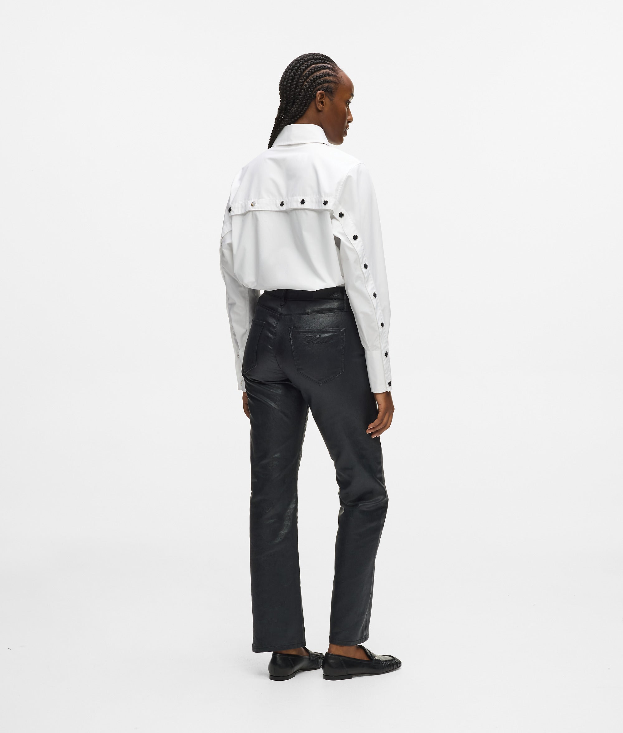 Gecoate rechte jeans