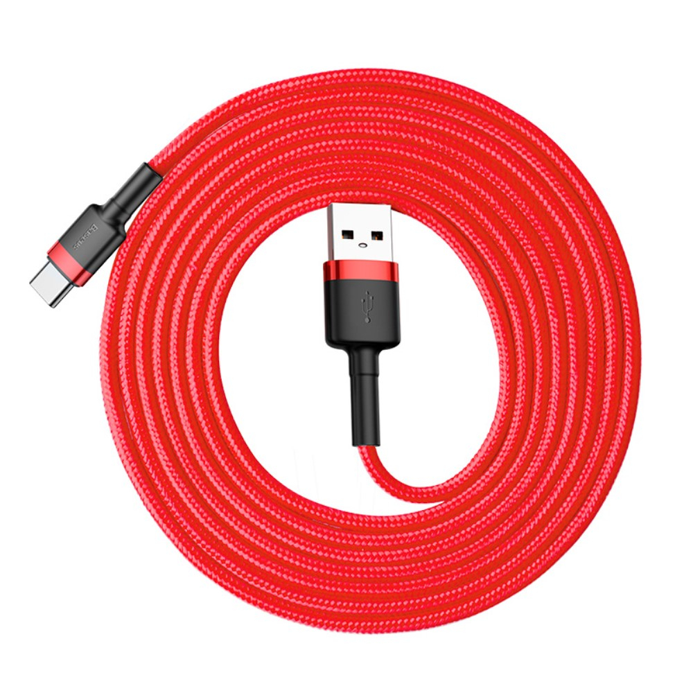 (2m / 2A) USB C auf USB A 480Mbps Schnellladekabel Datenkabel - Rot
