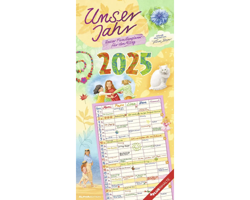 Gezinsplanner Onze Jaar 5 Kolommen 2025 22x45 cm