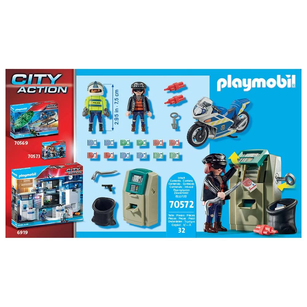 POLICE POLICIER AVEC MOTO ET VOLEUR - 70572