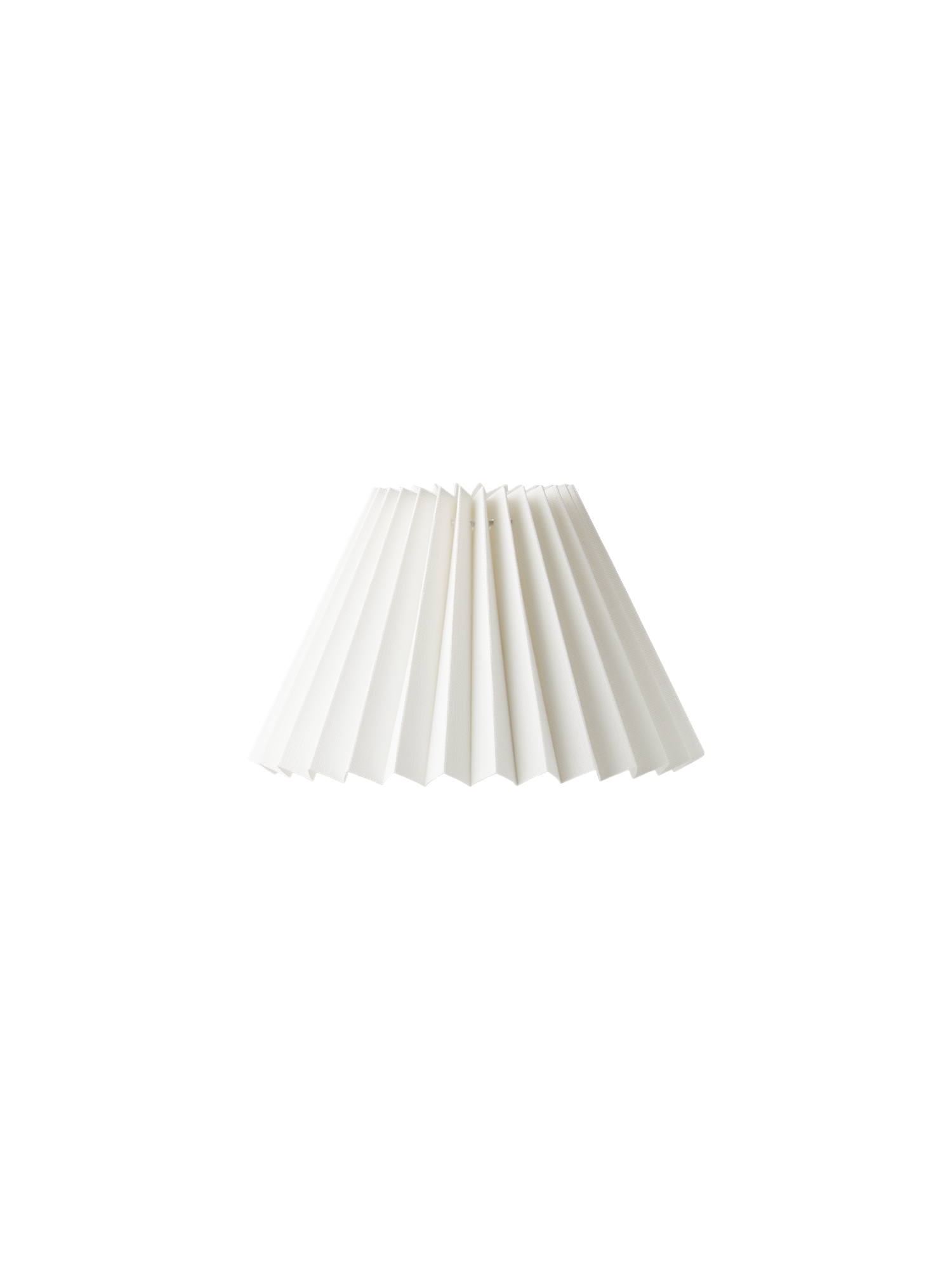 Plisseret lampeskærm | Bomuld. Ø26 x 17 cm. | White | Nielsen Light
