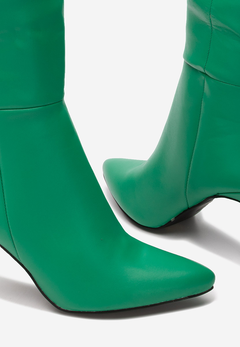 Bottes talons aiguilles verts Terama