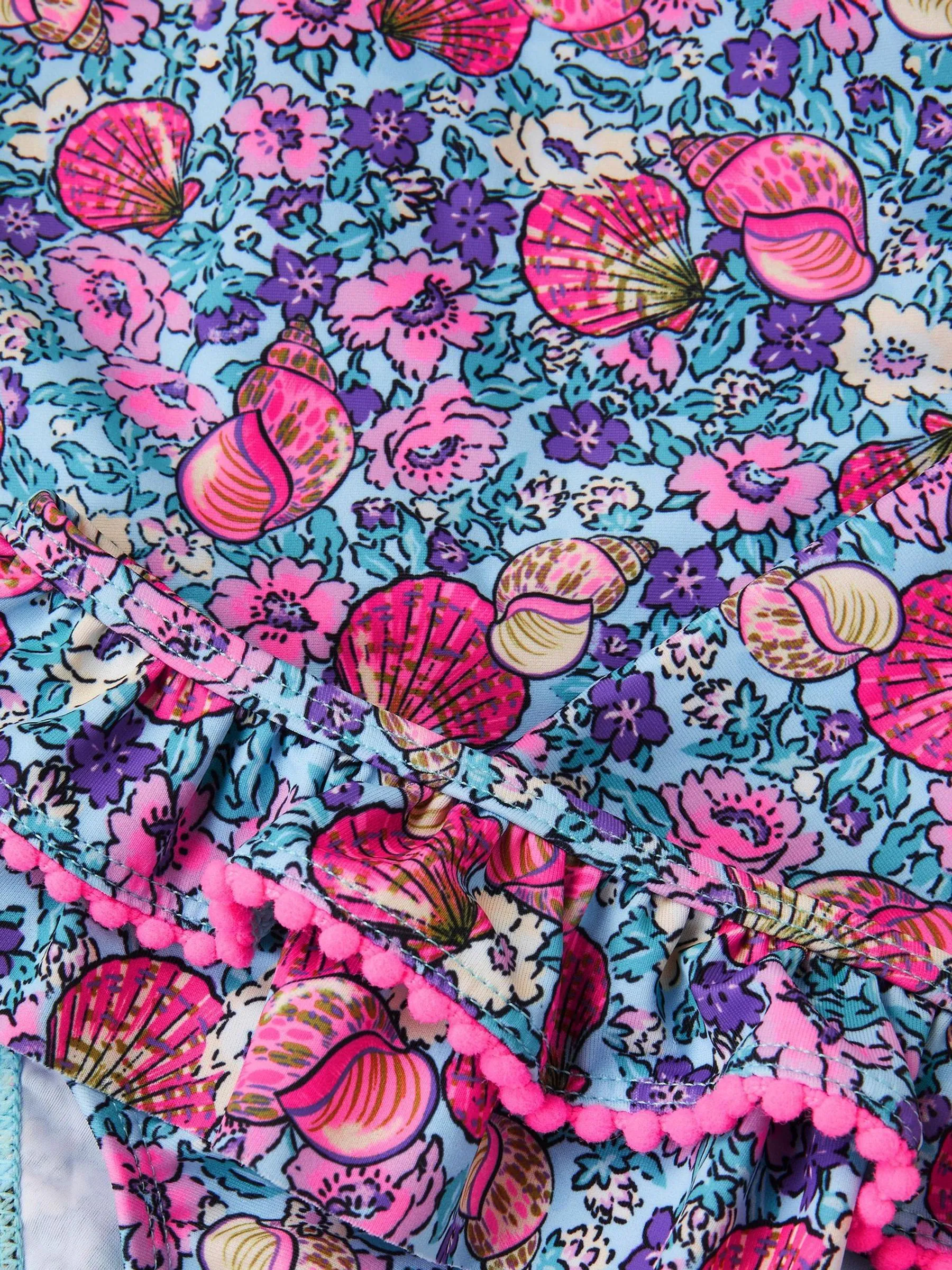Monsoon Floral Shell Print UPF50+ Long Sleeve Swim Set