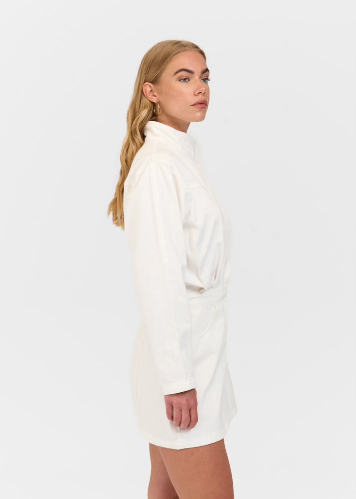 Iconic denim dress ecru
