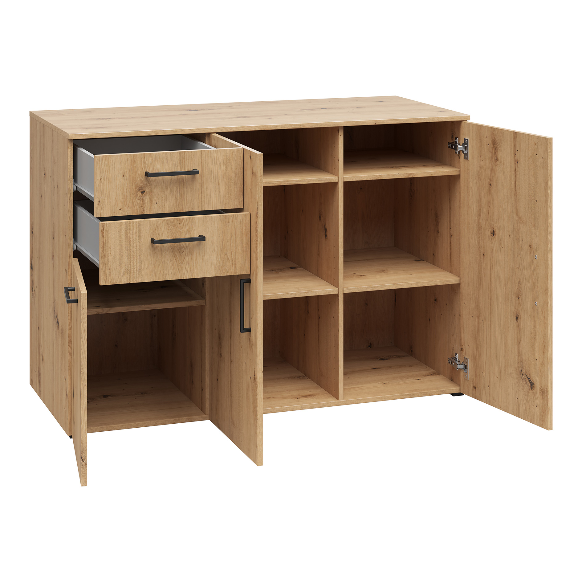 Sideboard - Artisan Eiche - 120 cm breit - XL-Tiefe