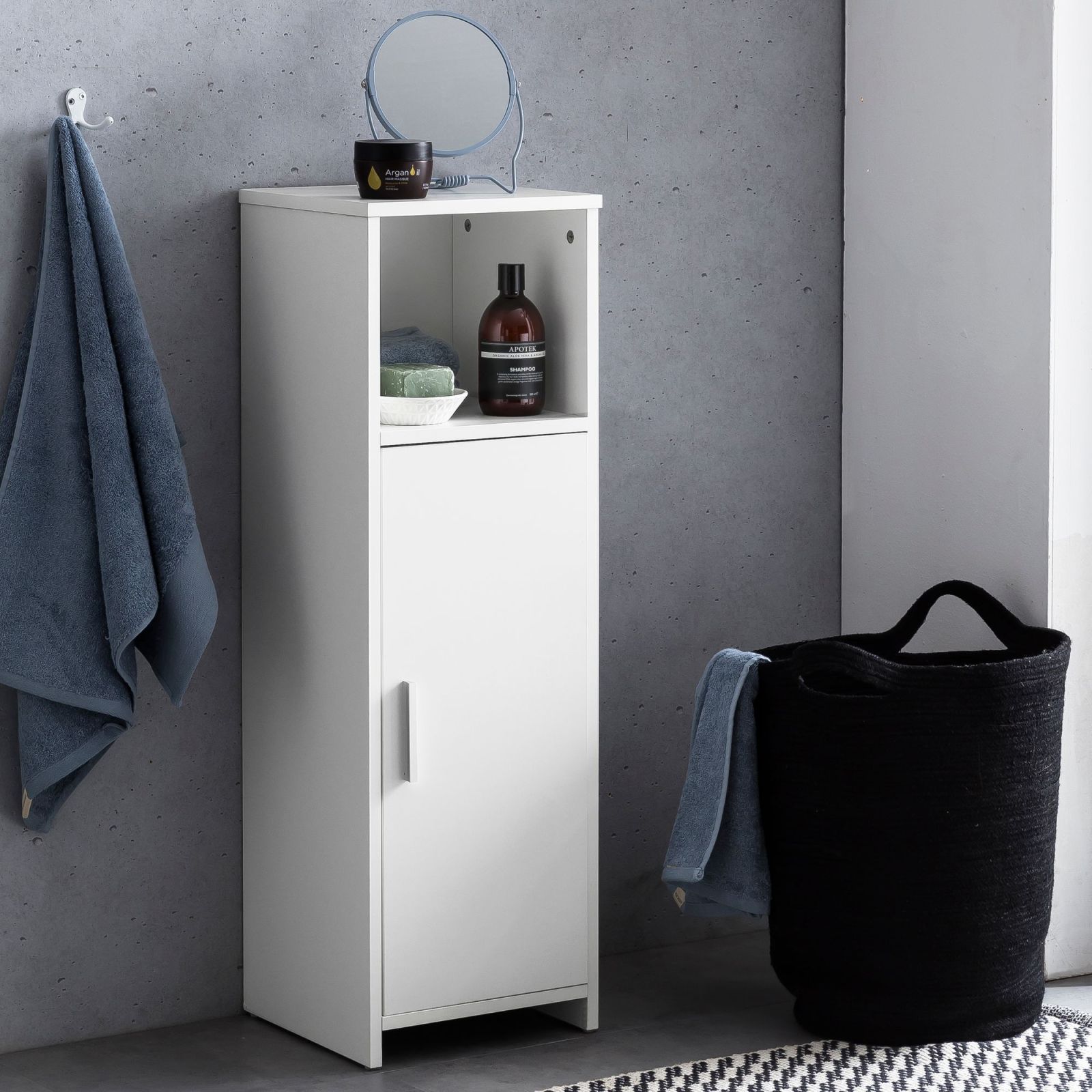 Badschrank - weiß - 96 cm hoch