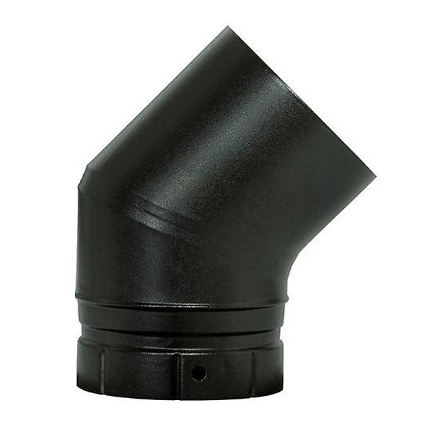 Coude émaillé segmenté Noir 45° x ø150 Poujoulat