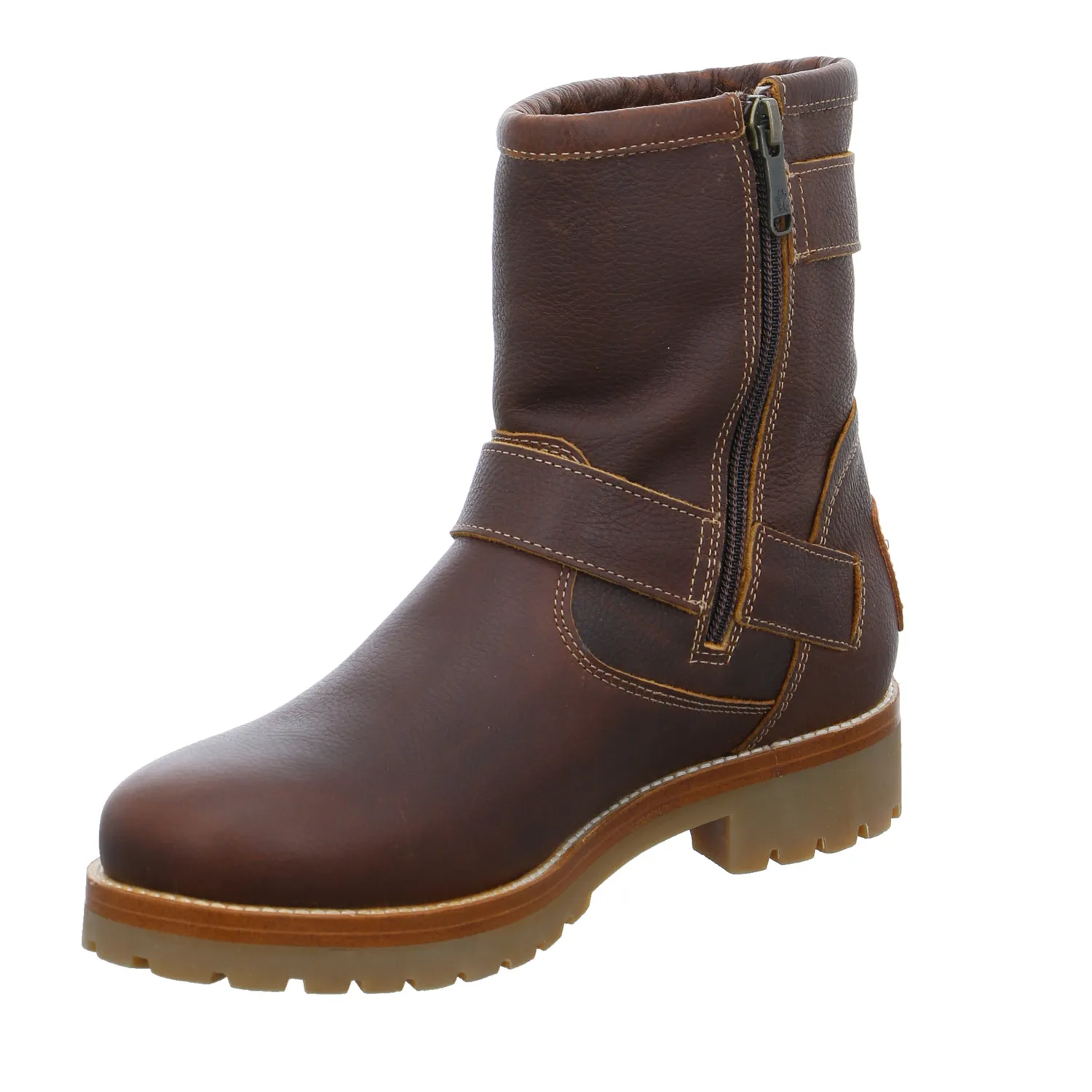 PANAMA JACK Boot Braun Leder  mit Lammfell - Innenfutter