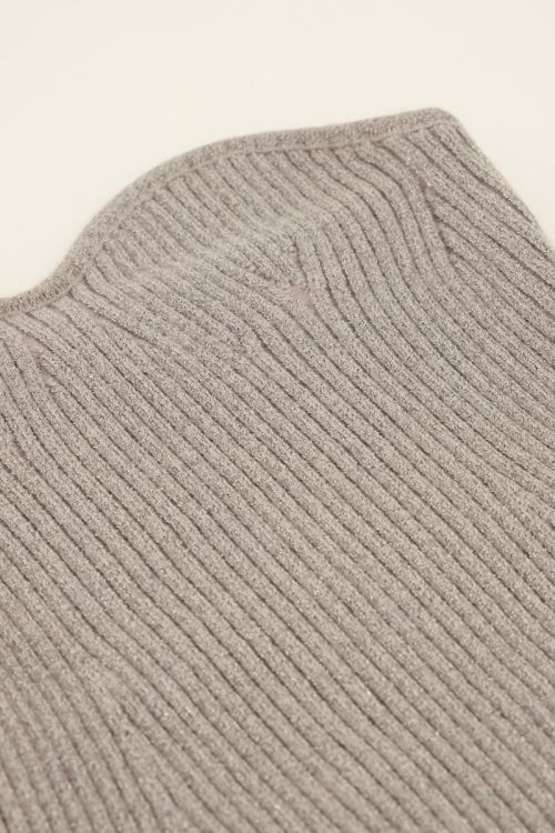 Zilverkleurige corset top met lurex
