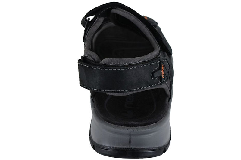 RIEKER SANDAL I SORT SKIND
