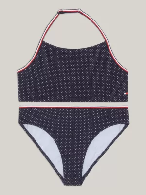 Conjunto de biquíni Signature Tape com estampa de bolinhas
