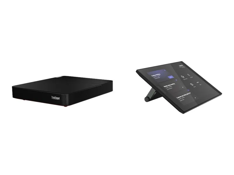 Lenovo ThinkSmart Core - Controller Kit - videokonferencepakke (berøringsskærmkonsol, beregningssystem) - med 3 års Lenovo Premier Support   First Year Maintenance - Certified for Microsoft Teams Rooms - sort