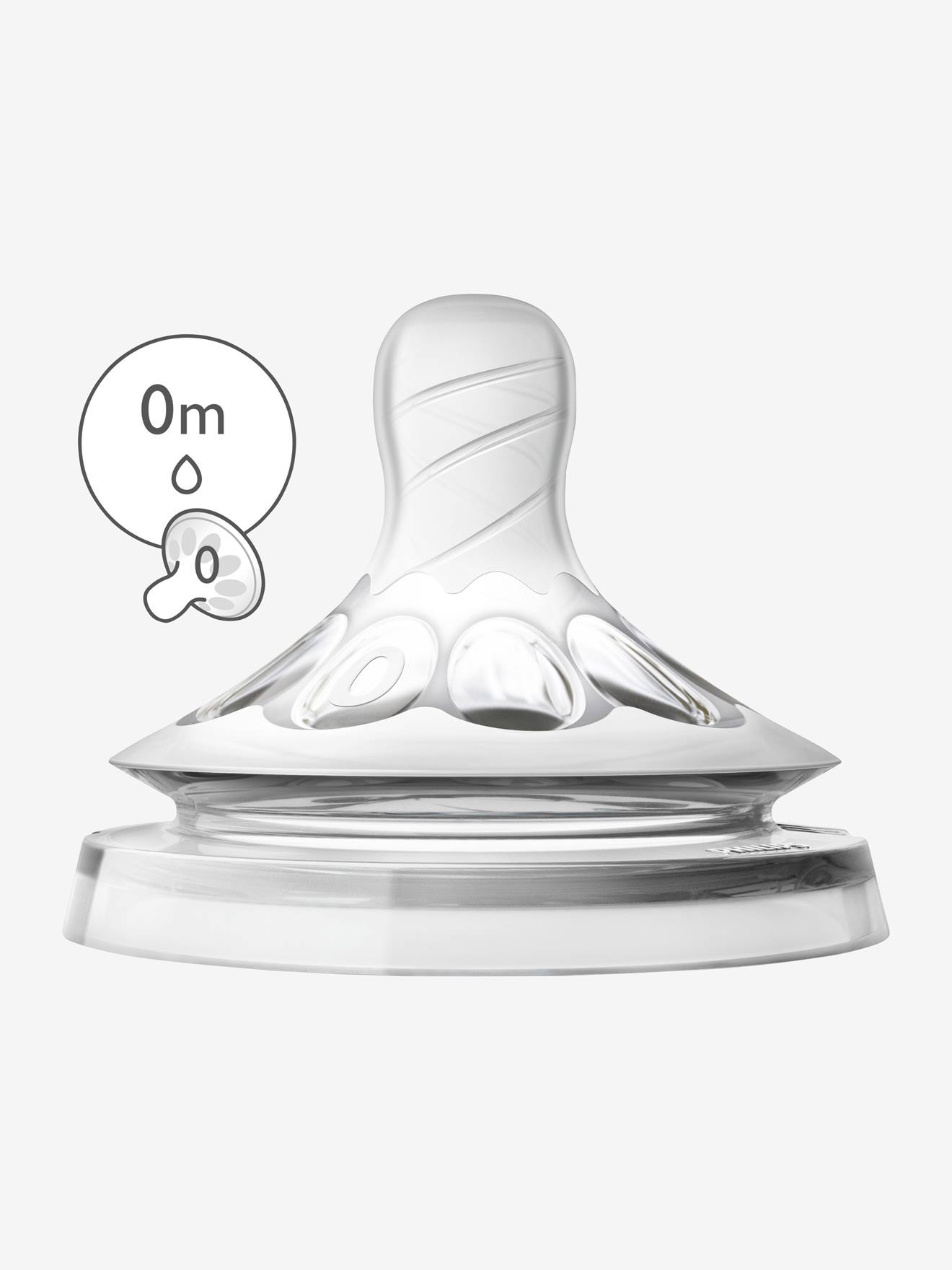 Pacote com 2 bicos Philips AVENT Natural, 5 fluxos, incolores