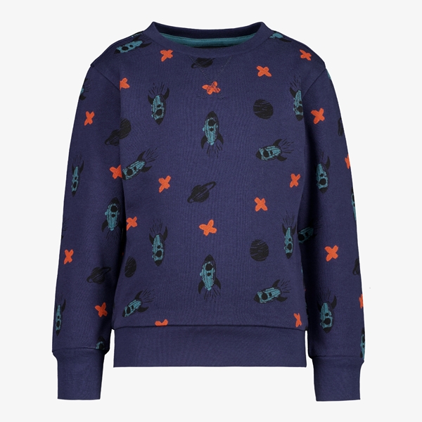 Unsigned jongens sweater met raketten blauw
