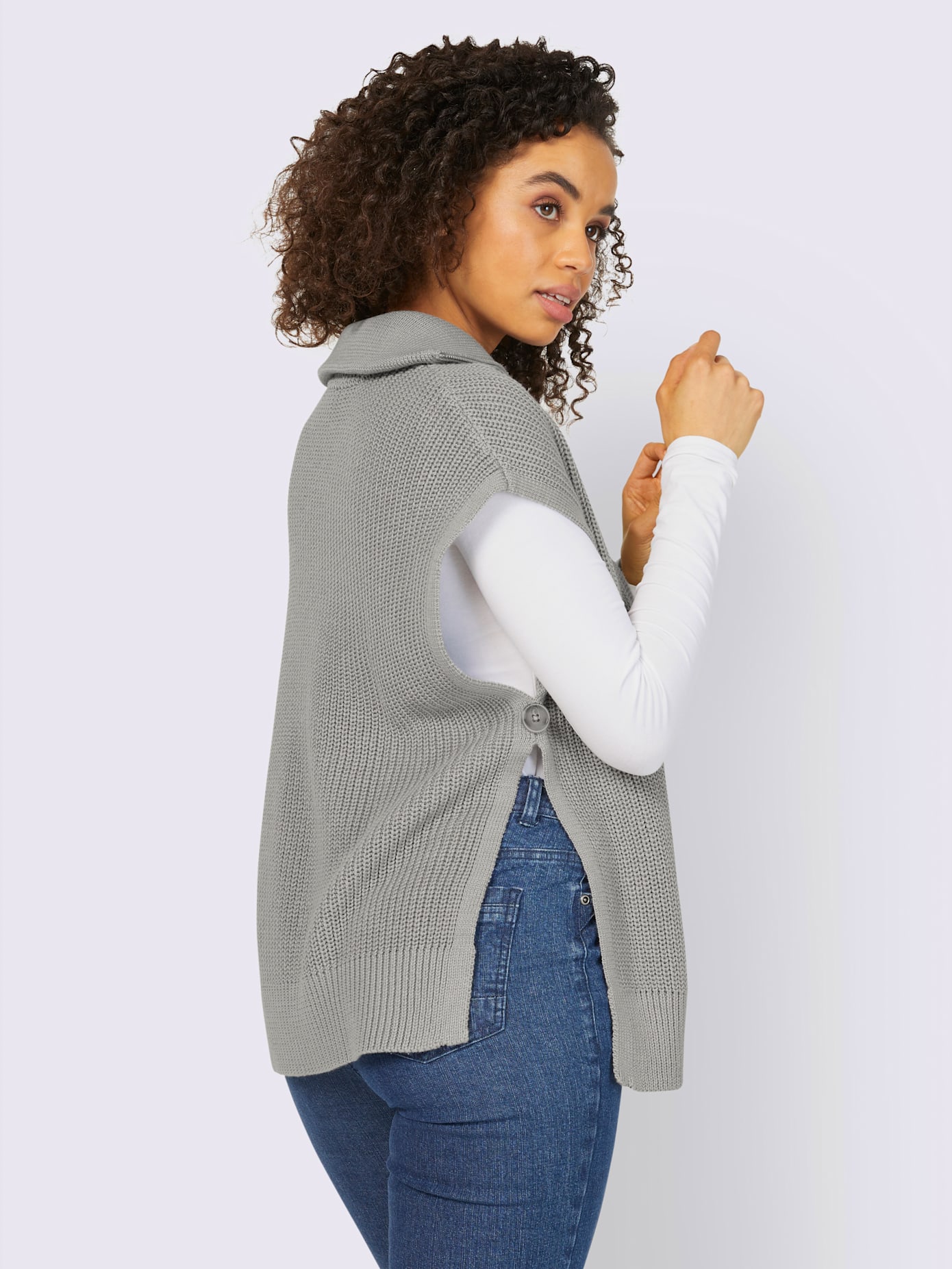 Débardeur en tricot col camionneur