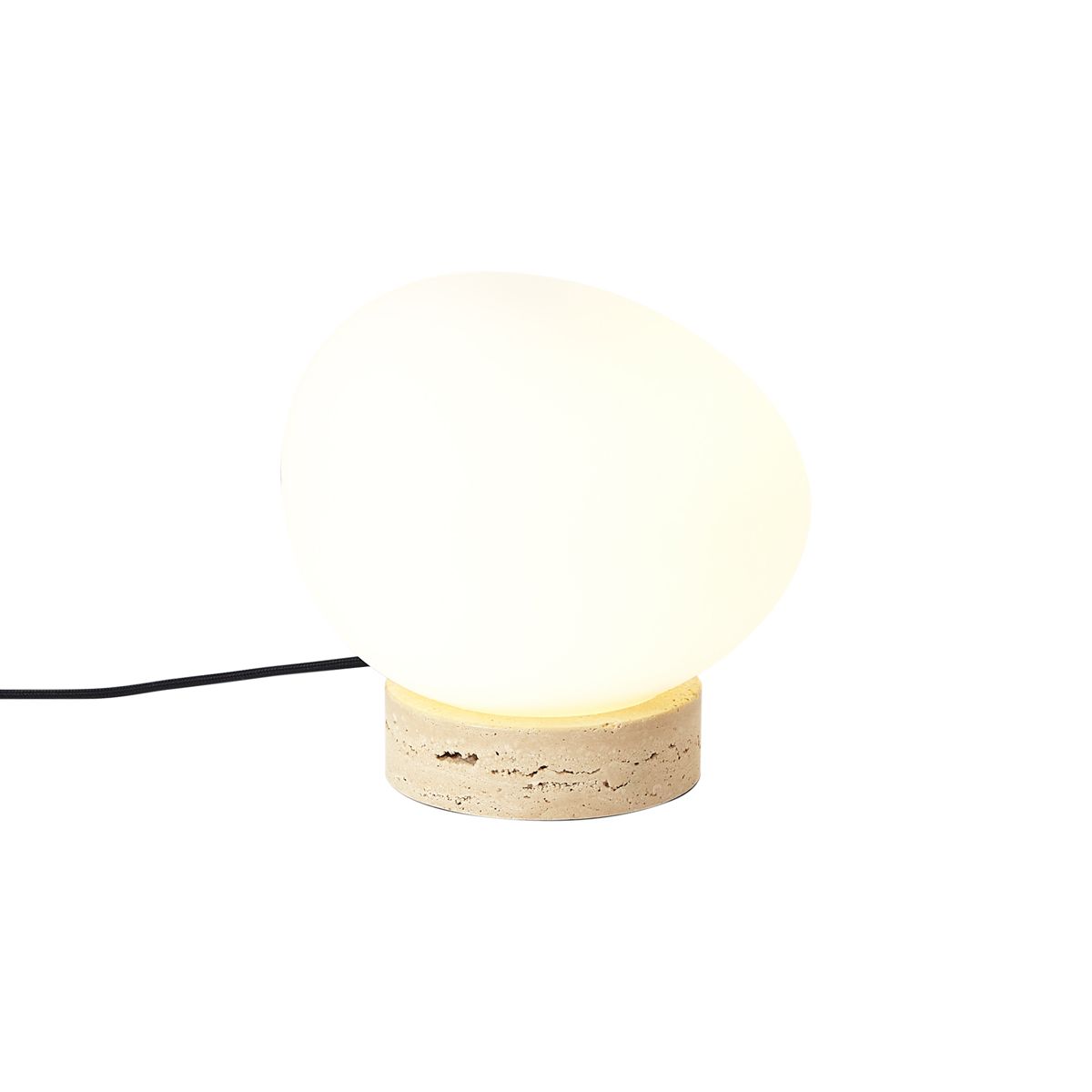 Japandi tafellamp beige met opaal glas - Sally