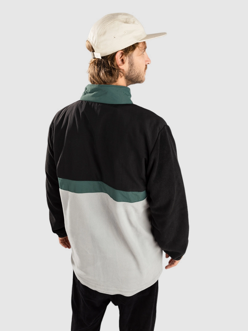 Blue Tomato 1/4 Placket Sweater black