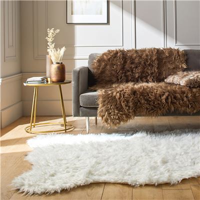 Tapis poils longs moelleux hyper doux