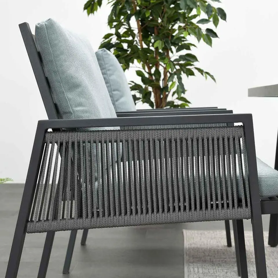 Garden Impressions Brendon lounge dining stoel - licht en mint grijs