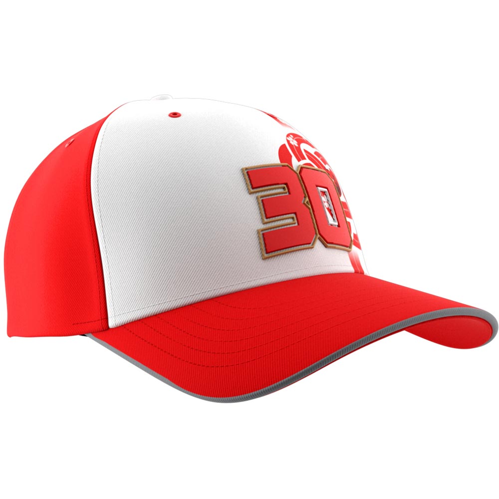 Ixon - Casquette Round Takaaki Nakagami 24 Blanc / Rouge