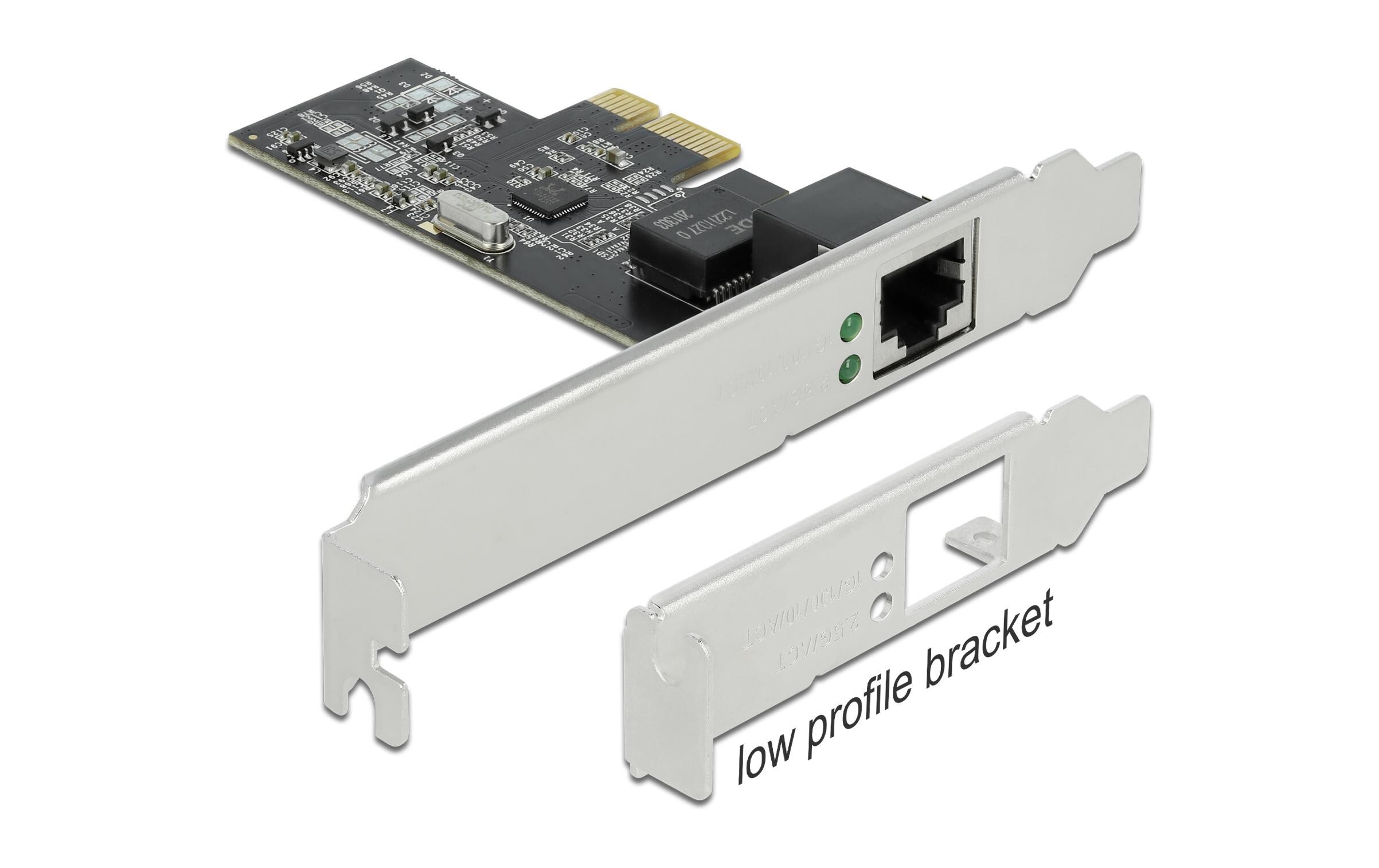 Netzwerkkarte 1x 2.5Gbps LAN, RTL8125B PCI-Express x1Delock PCI Express x1 Karte 1 x RJ45 2.5 Gigabit LAN RTL8125