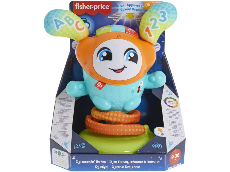 Fisher-Price Musikspielzeug DJ Hüpfi Lernspielzeug mit Licht und Sound