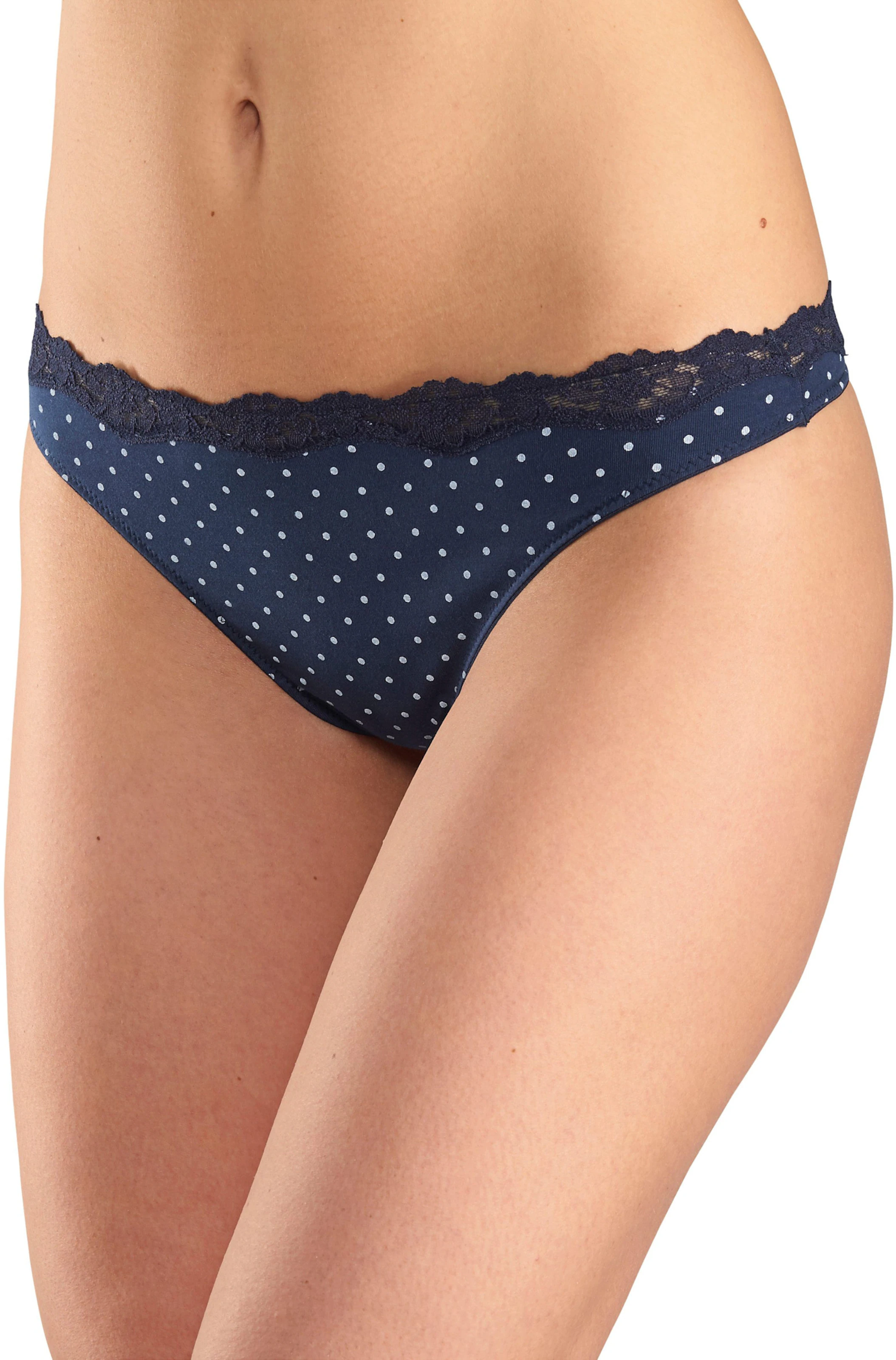 LASCANA String in marine-gepunktet, gestreift, uni