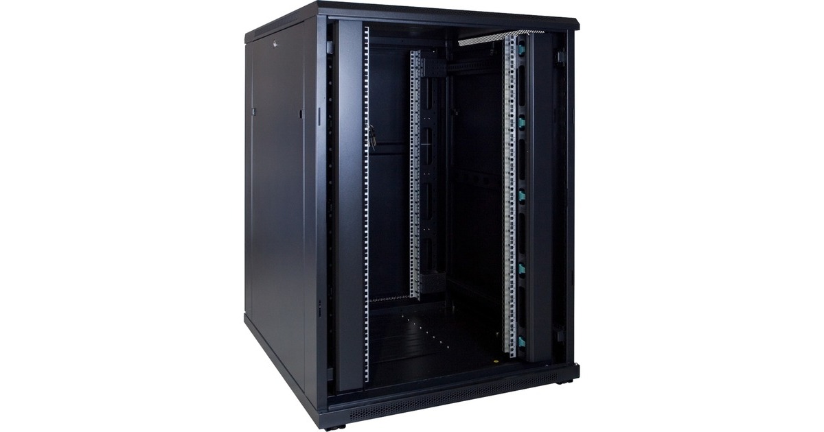 DSI22U serverkast met glazen deur - DS8022 server rack  (Zwart, 800 x 1000 x 1200mm)