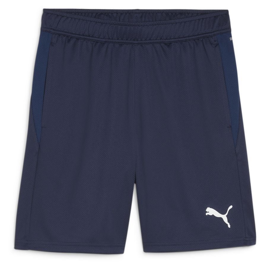 PUMA Short d'Entraînement teamGOAL - Bleu Marine/Blanc