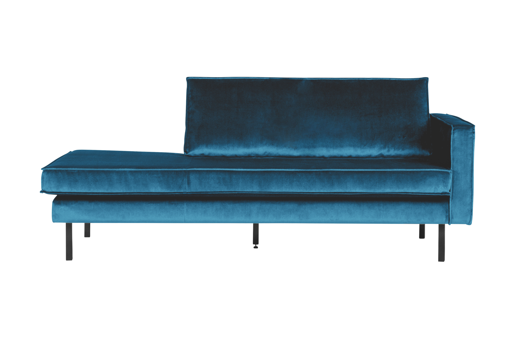 Rodeo daybed velvet Rechts - Blauw