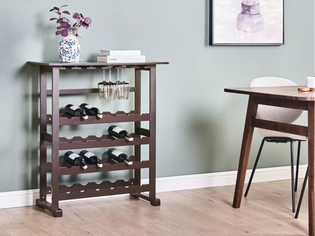 Porte-bouteille ROWLEY 91 cm Marron foncé