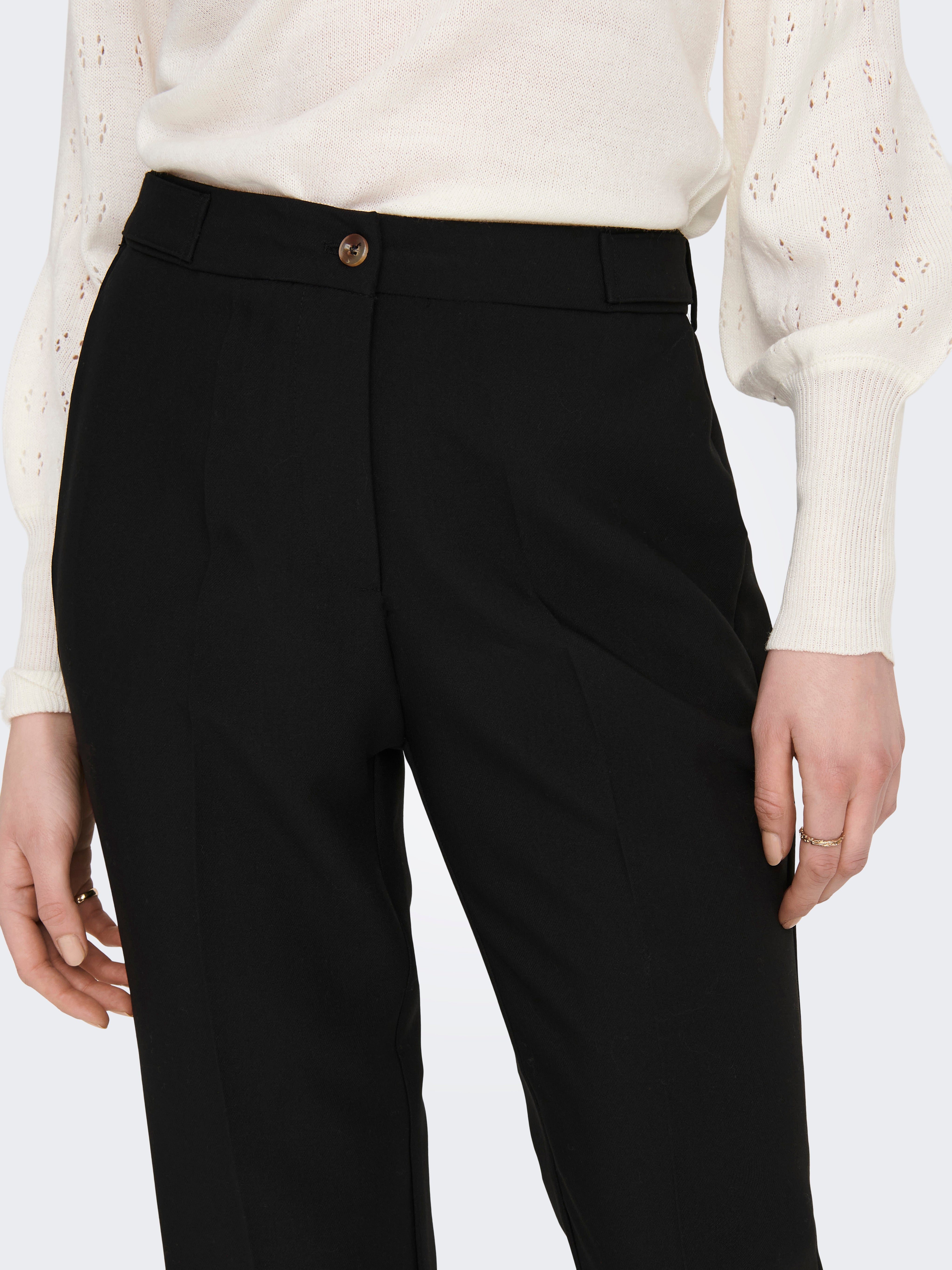 ONLMILIAN Hohe Taille Normal geschnitten Chino Hose Black